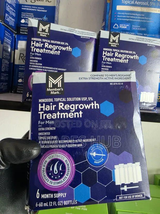 Members Mark Minoxidil 5% Extra Strength (6 Bottles) - 1