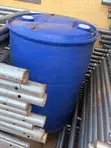 Used Blue Barrel Container for Water Storage - 4