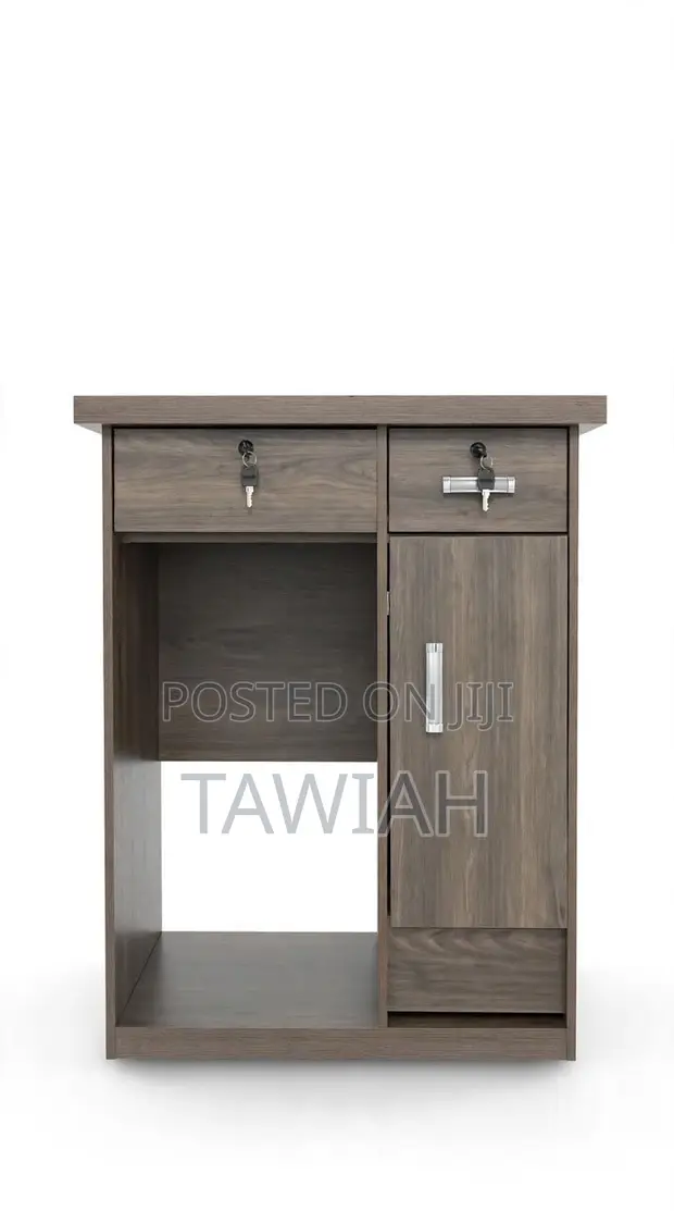 1m Office Desk with 2 Drawers - 1