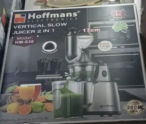 Hoffman 2-in-1 Vertical Slow Juicer - Black