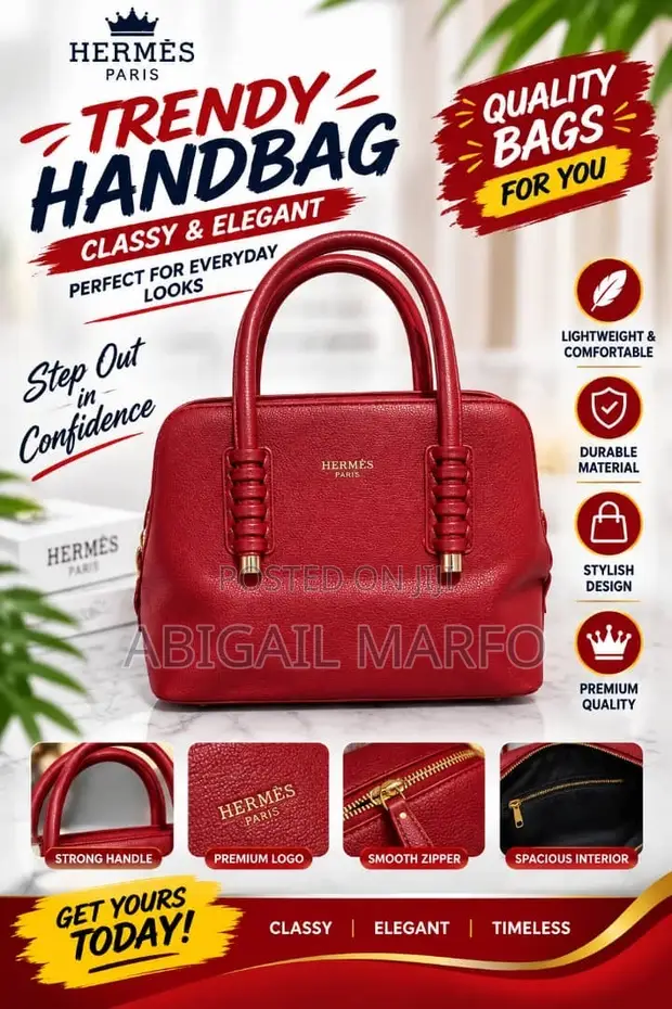 Luxury Red Textured Leather Handbag - Elegant Tote - 1