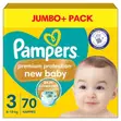 Pampers Premium Protect Diapers, New Baby Size 3, 70 Pack - 1