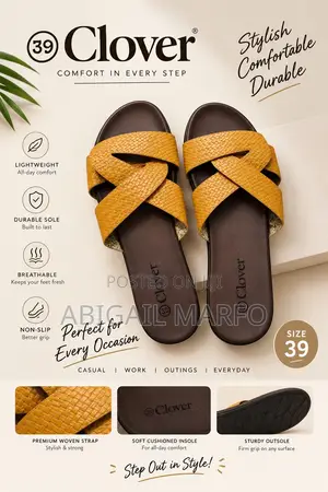 Stylish Clover Women's Premium Cross-Strap Slippers