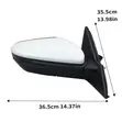 Honda Civic 2016-2021 Right Mirror with Signal Light - Pearl White - 4