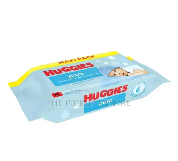Huggies Pure Baby Wipes Maxi Pack (12x60 Wipes) - 1