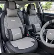 Grey and Black Design Car Seat Cover - Full Set - 1