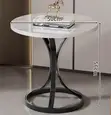 Elegant Round Coffee/Side Table - Marble Effect - 2