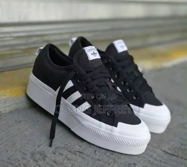 Original Adidas Nizza Platform Core Black/White - 1