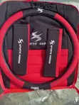 Luxury PU Leather Car Seat Covers - Black & Red Full Set - 2