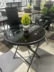 Royal Comfort Round Glass Foldable Coffee Table - 3