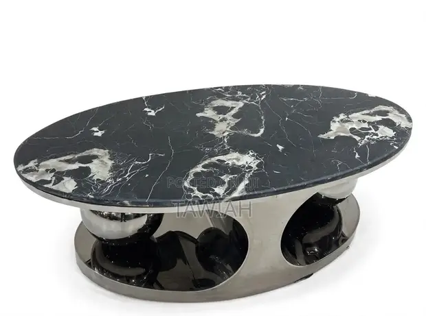 Luxury Oval Camo Marble Center Table - 1