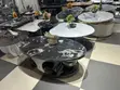 Luxury Oval Camo Marble Center Table - 3