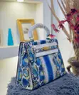 Qaza Ladies Luxury Handbag - Baby Blue - 1