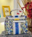 Qaza Ladies Luxury Handbag - Baby Blue - 2