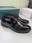 Men's Black Glossy Formal Dress Shoes - Size 44 - 1