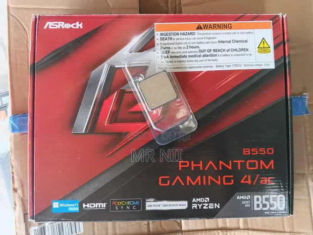 Ryzen 7 5700X CPU + ASRock B550 Phantom Gaming 4/AC Motherboard - 1