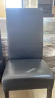 Black Leather Dining Chairs (Set of 4) - 1