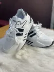 Unisex White & Black Chunky Sneakers - 1