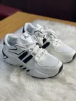 Unisex White & Black Chunky Sneakers - 2