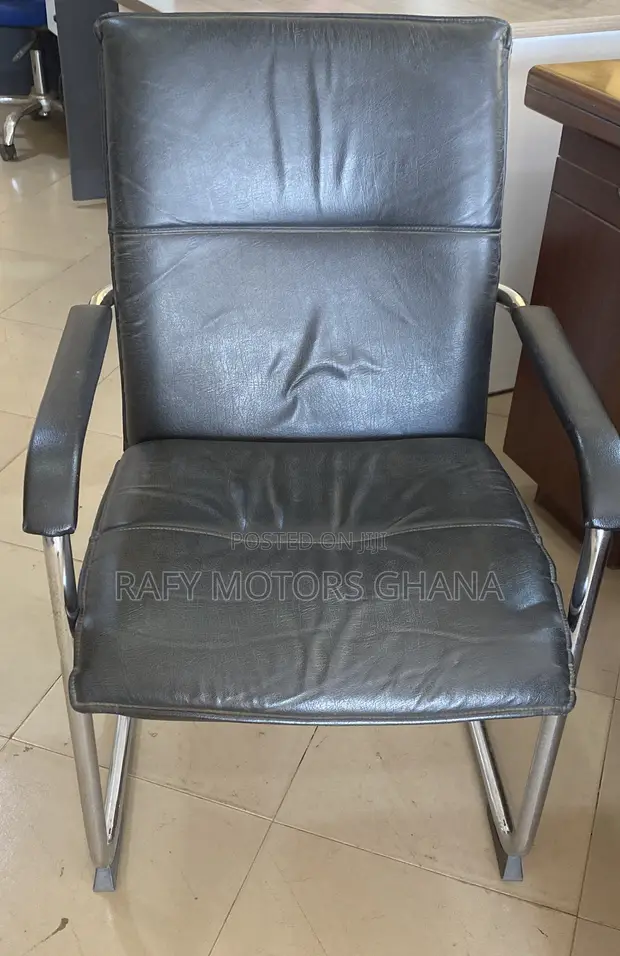 Black Leather Office Chair - 1