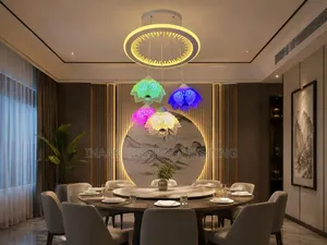 Colorful Flower Crystal Pendant Light