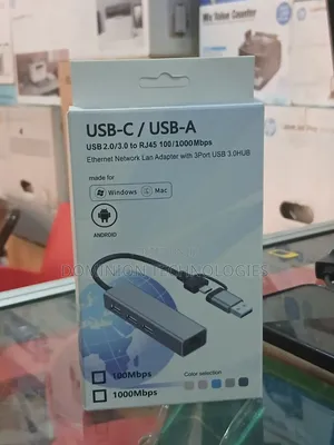 USB-C/USB-A to Ethernet Adapter (100Mbps)