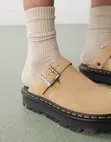 Dr. Martens Zebzag Suede Mules (Tan) - 5