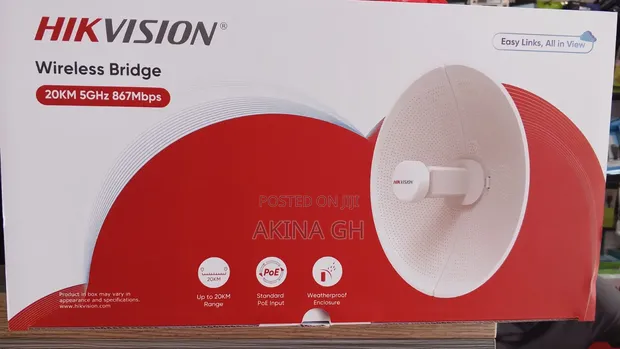 Hikvision Wireless Bridge 20KM 5GHz DS-3WF20KS-S-5ACG - 1