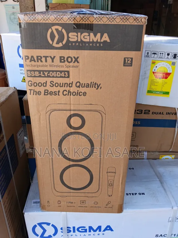 Sigma Party Box Rechargeable Wireless Speaker - 1