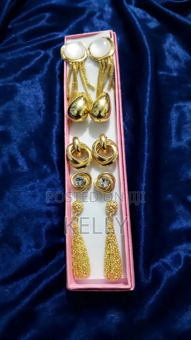 Gold-Plated Stainless Steel Earrings for Women - 1