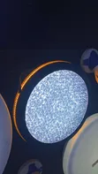 2-in-1 Crystal LED Ceiling Light with Warm Gold Ring - 2