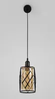 Amber Glass Cage Pendant Light - 2