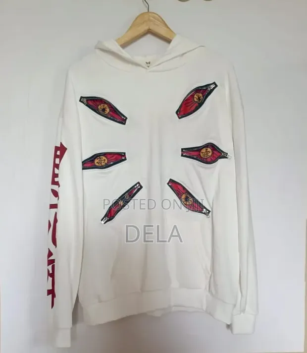 Demon Slayer Hoodie - White, Size M - 1
