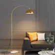 Artiss Modern Arched Floor Lamp - Brass Finish - 5