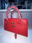 Quality Red Leather Handbag - 1