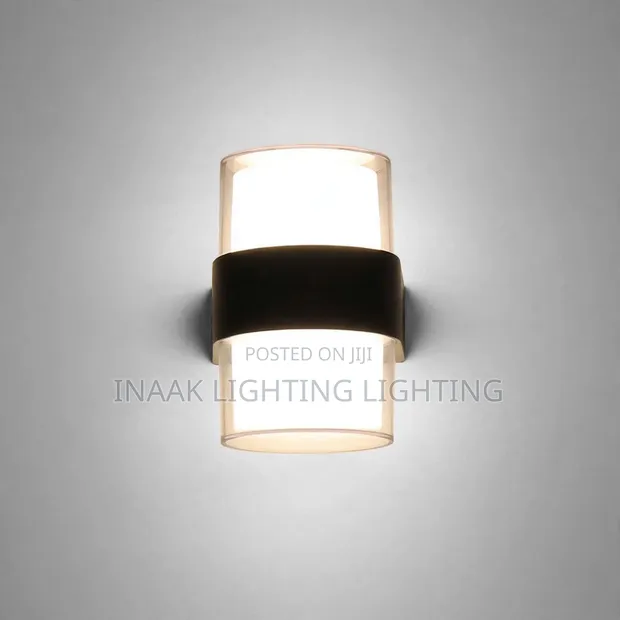 Outdoor Up & Down Cylinder Wall Light - Black - 1