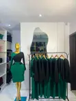 Black and Green Bodycon Dress - 1