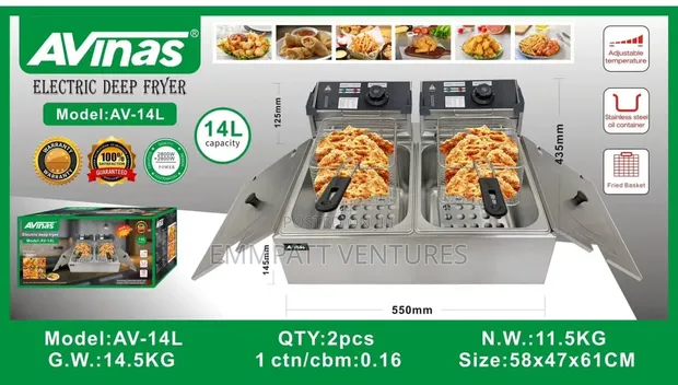 14L Avinas Commercial Deep Fryer - Brand New - 1