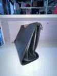Ladies Classic Handbag - Black Genuine Leather - 1