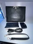 Ladies Classic Handbag - Black Genuine Leather - 2