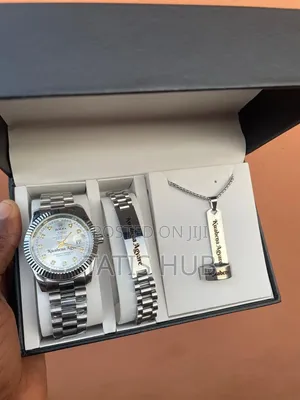Customizable Watch Set with Necklace, Bracelet, and Ring