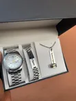 Customizable Watch Set with Necklace, Bracelet, and Ring - 2
