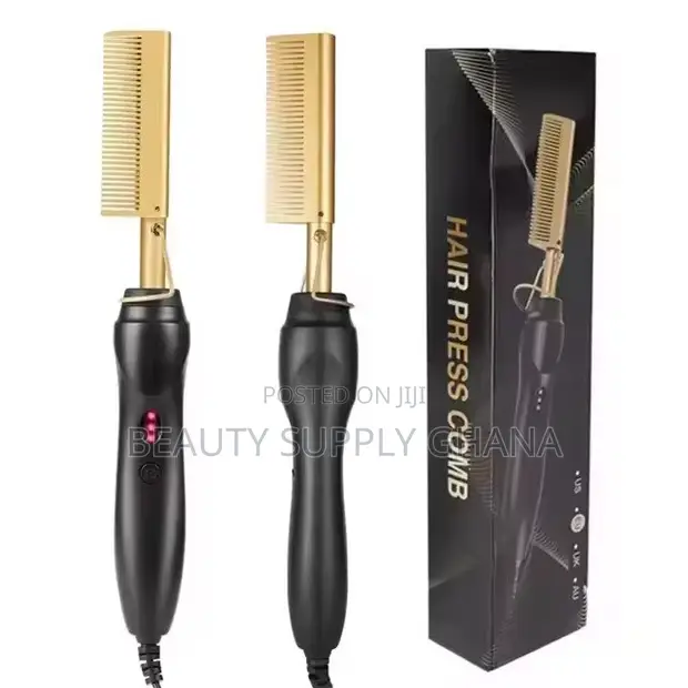 Kemei Heated Hair Press Comb Straightener - 1