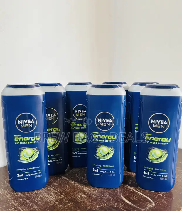 NIVEA MEN Energy 3-in-1 Shower Gel (500ml) - From UK - 1