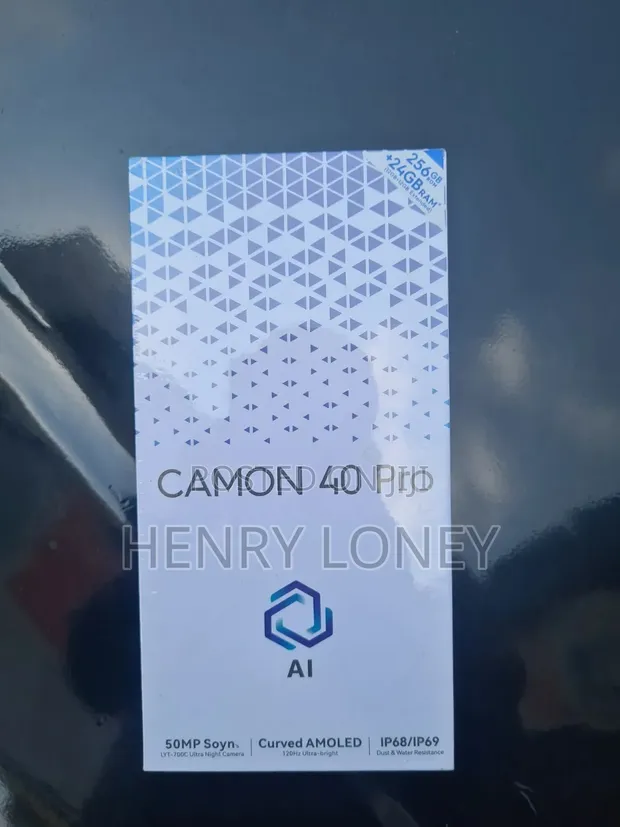 New Tecno Camon 40 Pro 5G 256GB Black - 1