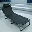 Foldable Camping Cot & Reclinable Sun Lounger - Dark Gray - 1