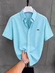 Lacoste Striped Short Sleeve Shirt - 5