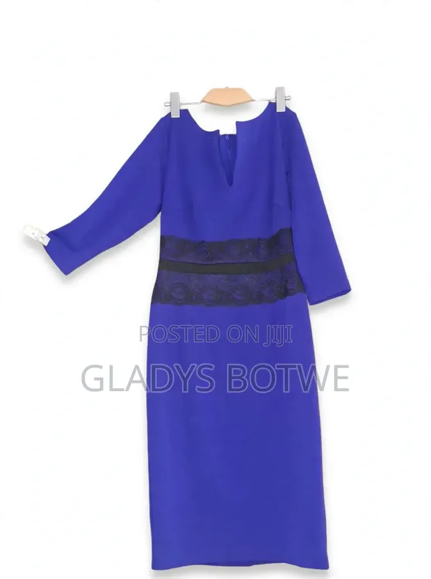 Classic Pencil Dress - Blue, UK 12 - 1