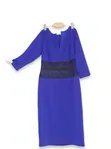 Classic Pencil Dress - Blue, UK 12 - 1