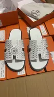 Hermes-Style Crystal Embellished Slippers - 2